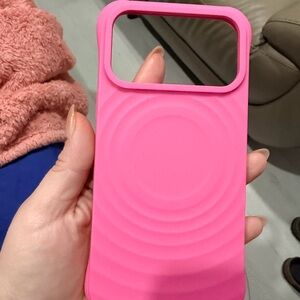 Pink Silicone Phone Case for iPhone 17 pro max
